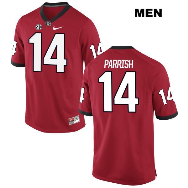 Georgia Bulldogs Men's Malkom Parrish #14 NCAA Authentic Red Nike Stitched College Football Jersey TPS3256RM